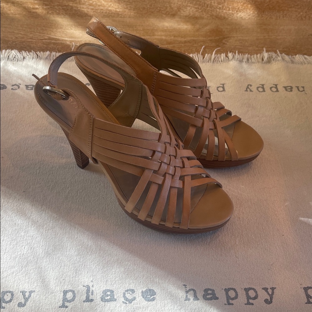 Franco Sarto Brown Strappy Heels